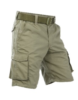 Men's Outdoor Solid Multi-Pocket Ripstop Tactical Bermuda Shorts